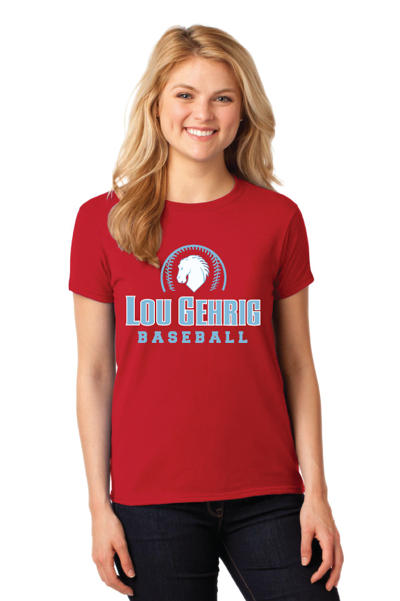 Custom T-Shirts  for Lou Gehrig Iron Horse Baseball