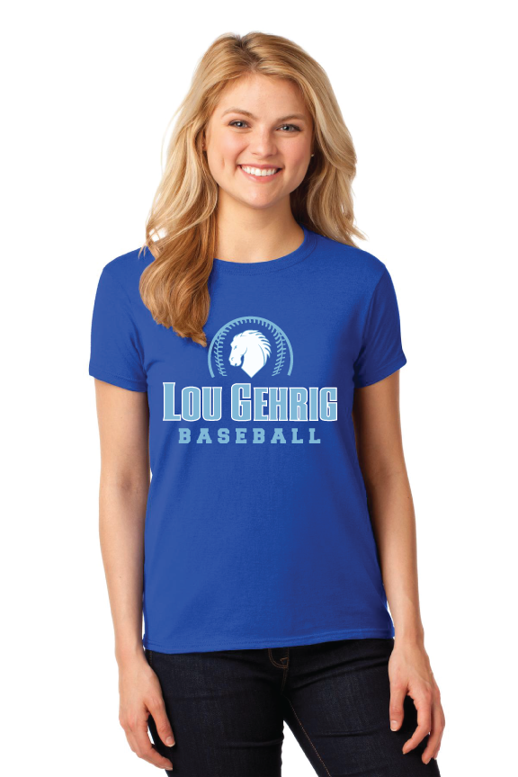 Custom T-Shirts  for Lou Gehrig Iron Horse Baseball