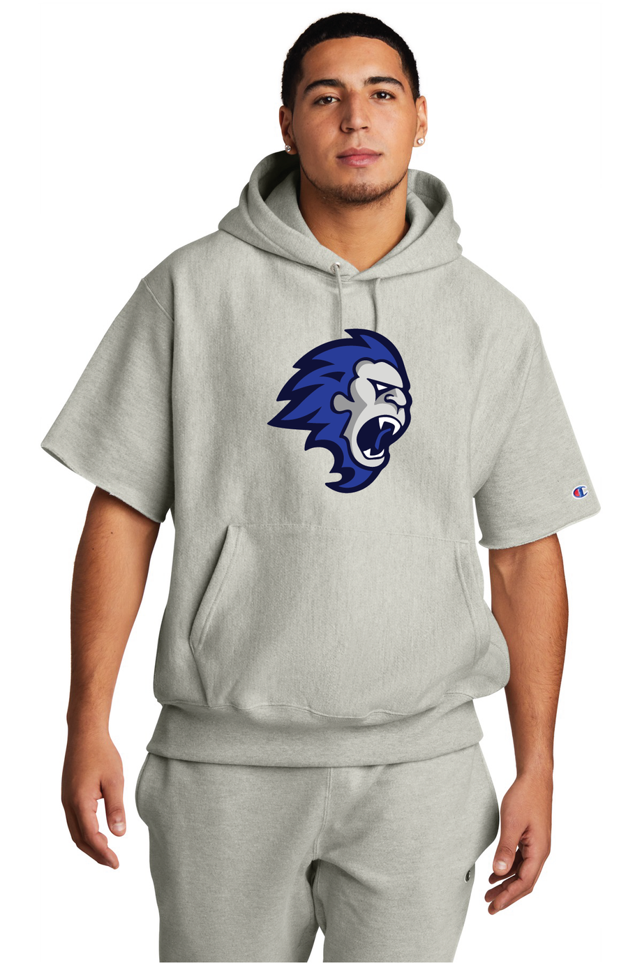 Short sleeve champion hoodie deals