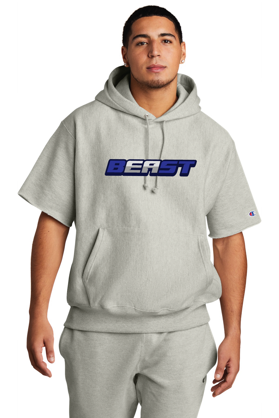 Short sleeve hoodie champion sale